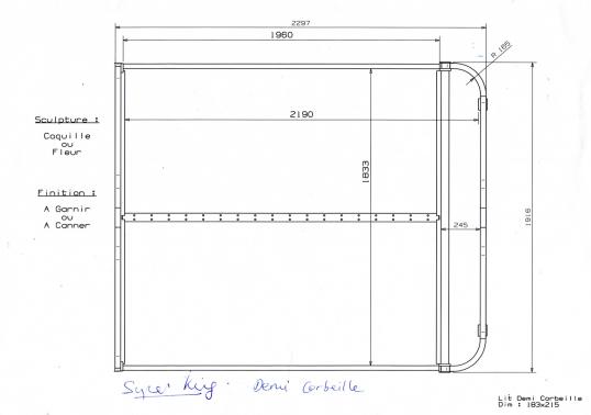 French Bed Frame - Demi-Corbeille